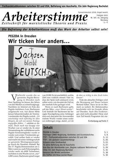 Arbeiterstimme Nr. 187